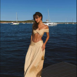 One-Shoulder Waist-Revealing Bodycon Maxi Dress