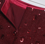 A-Line Sequin Mini Skirt