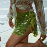 ihoov's Exclusive Sequined Bodycon Mini Skirt