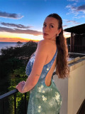 ihoov's Exclusive Sequined Halter Neck Backless Dress