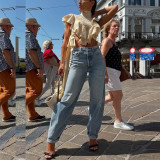 ihoov's Exclusive Sleeveless Belted Lace Top & Pant Set