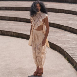 ihoov's Exclusive Sleeveless Belted Lace Top & Pant Set