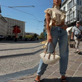 ihoov's Exclusive Sleeveless Belted Lace Top & Pant Set