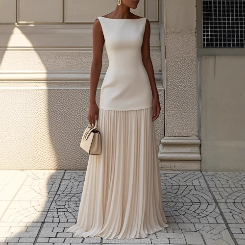 Elegant Ruffle Two-Piece Dress Set -