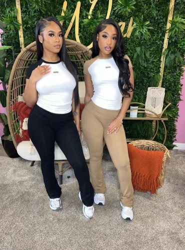 ihoov Color Block Dance Yoga 2-Piece Set