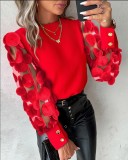 ihoov Autumn Long Sleeve Blouse with Ruffled Bell Sleeves