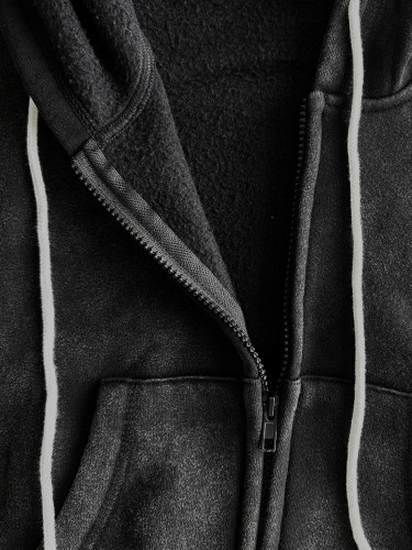 Zip-Up Hooded Fleece Top & Yoga Pants 2-Piece Set