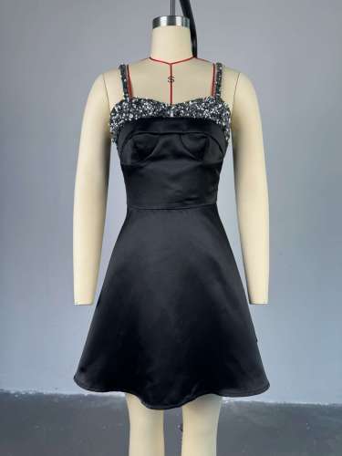 Ethereal Shine Sequin Bralette Dress