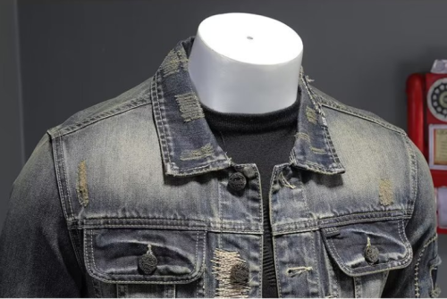 Casual Denim Utility Jacket for Men
