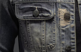Casual Denim Utility Jacket for Men
