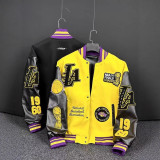 Cartoon Patchwork Baseball Jacket