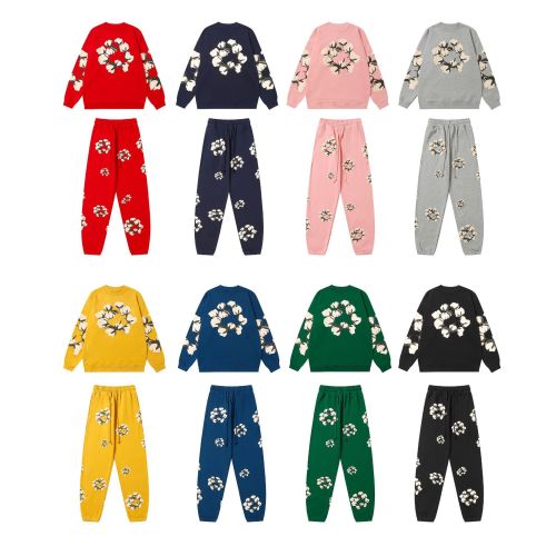 Exclusive Cottonwood Flower Embossed Hoodie & Sweatpants Set