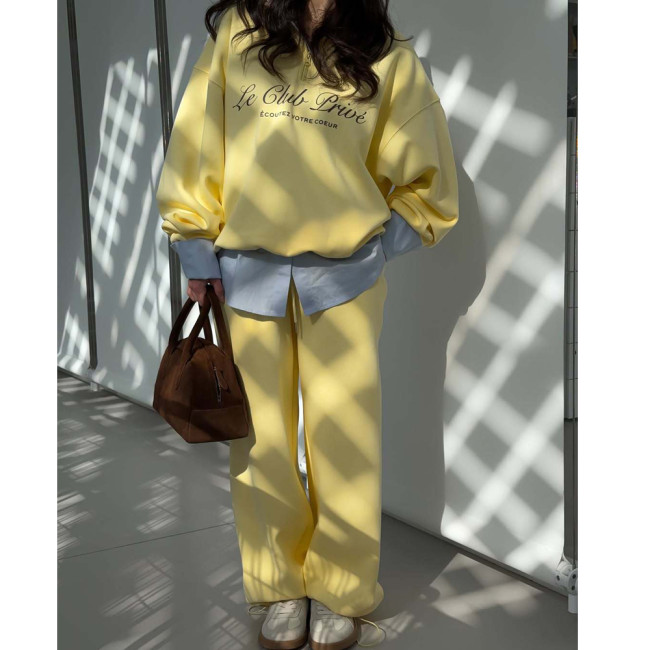 Autumn Half Zip Relaxed Fit Tracksuit for Women