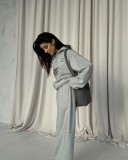 Bright Relaxed Fit Half Zip Tracksuit for Spring/Autumn