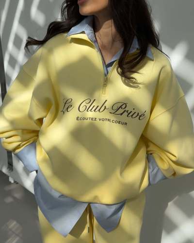 Autumn Half Zip Relaxed Fit Tracksuit for Women