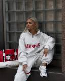 Relaxed Fit Letter Print 2-Piece Tracksuit for Women