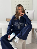 Embroidered Half Zip Tracksuit for Women