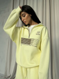 Bright Relaxed Fit Half Zip Tracksuit for Spring/Autumn