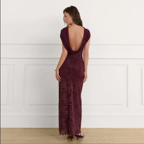 Backless Mermaid Maxi Dress