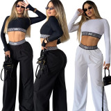  ihoov Sensual Chic Cropped Top & High-Waisted Wide Leg Pant Set - Full Look 
