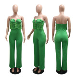 ihoov solid color jumpsuit fashion outfit