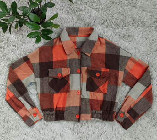 Autumn Winter Thick Collared Long Sleeve Casual Jacket