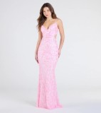 Women's Fashion Sexy Spaghetti Strap Backless High Slit Evening Gown