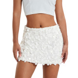 Sequin A-Line Bodycon Mini Skirt - Sexy Party Skirt