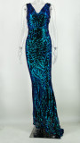 Stretchy Sexy Sequin Bodycon Maxi Dress