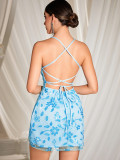 Sexy Backless Beaded Sequin Party Dress