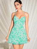 Sexy Backless Beaded Sequin Party Dress