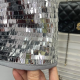 Sparkly High-Waist A-Line Mini Skirt