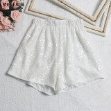 Glitter Sequin High-Waist Shorts