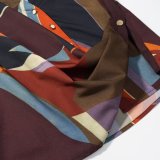 Floral Print Double Breasted Blouse