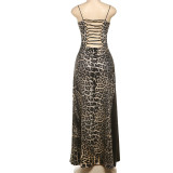 Women's Fashion Sexy Print High-Waisted Bodycon Slip Dress