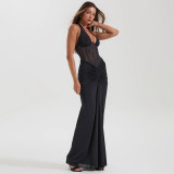 Backless Tie-Wrap Bodycon Dress