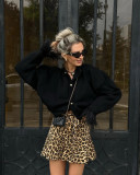 Cuff Fur Trim Cardigan Sweater
