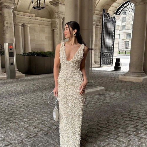 Elegant V-Neck Vest Style Dress