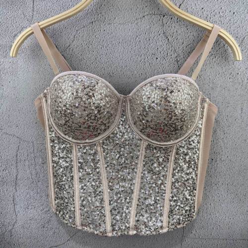Sequin Bustier Tops
