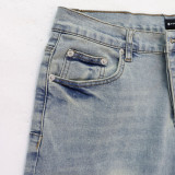 Men's Slim Fit Ripped Stretch Denim Jeans