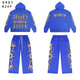 Vintage Washed Distressed Hoodie & Joggers Set