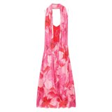 Mesh Print Long Scarf Dress