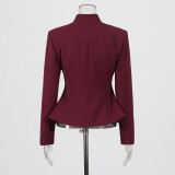 Artisanal Embroidered Designer Coat with High-Waist Pleated Skirt Two-Piece Set