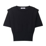 Fashion Casual Shoulder-Padded Knit Top