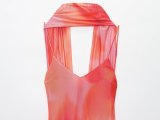 Mesh Print Long Scarf Dress