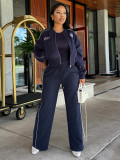 Fleece-Lined Embroidered Baseball Jacket
