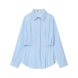 Luxury Pleated Poplin Shirt