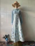 egant Gold Foil Maxi Dress