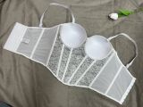 Lace Shapewear Sexy Bustier Top Sleeveless Front Long Back Short Belly Control Corset