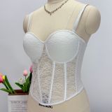 Lace Shapewear Sexy Bustier Top Sleeveless Front Long Back Short Belly Control Corset